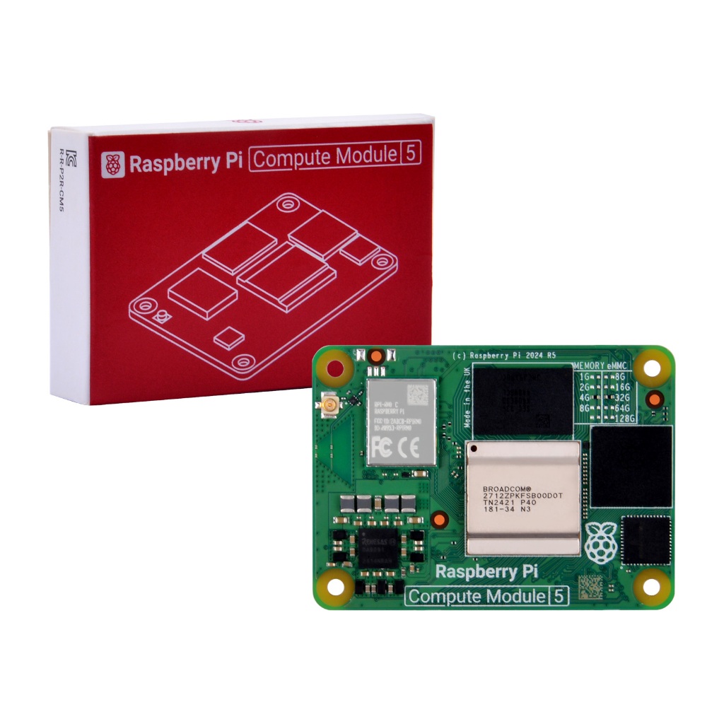 Raspberry Pi Compute Module 5 Wi-Fi , RAM 4GB, 32GB eMMC, 2.4 GHz / 5.0 GHz IEEE 802.11 b/g/n/ac wir