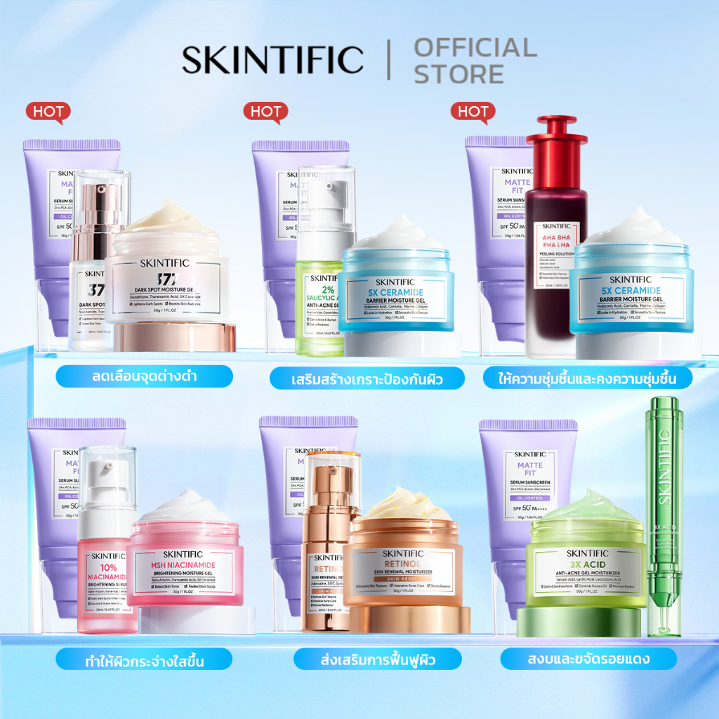 【3pcs】SKINTIFIC Sunscreen Moisturizer กันแดด ครีม 5X Ceramide มอยเจอร์ไรเซอร์ คร