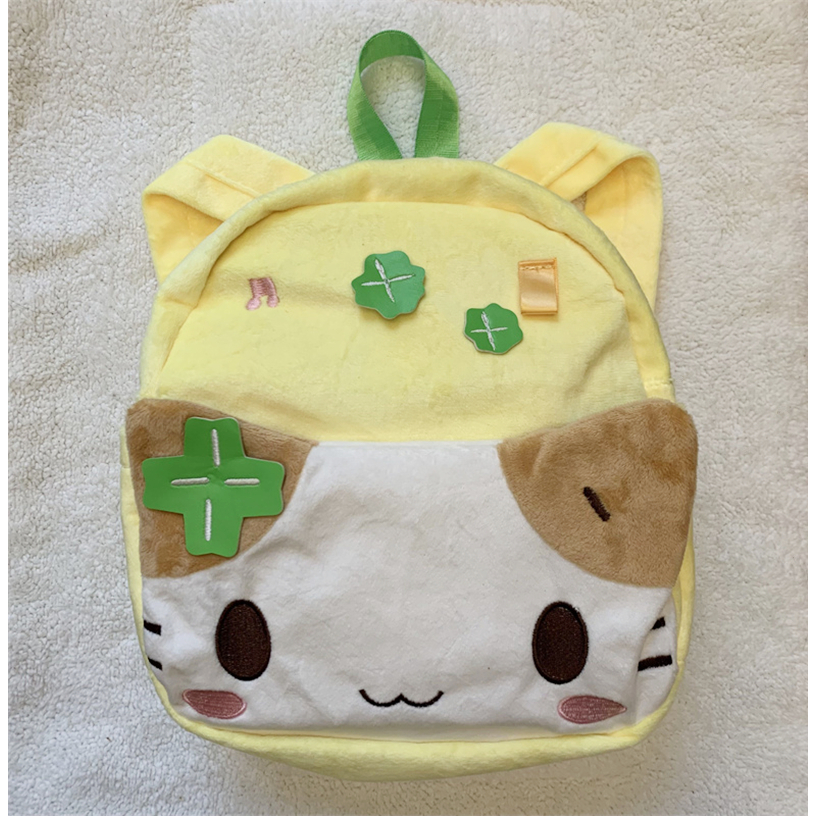 Masyumaro Fluffy Fuwa Nyanko Cat Plush กระเป๋าเป้สะพายหลังขนาดเล็ก Kawaii น่ารักกระเป๋ามินิสําหรับผู้หญิง