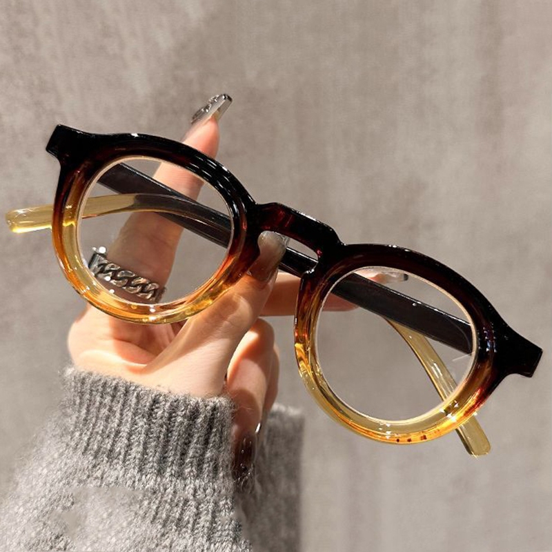 ใหม่แฟชั่นกรอบแว่นตาผู้ชายผู้หญิงที่มีคุณภาพสูงเบารอบกรอบขนาดเล็กป้องกันแสงสีฟ้าแว่นตา