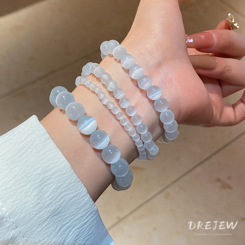 เดรช แมวตาหินสร้อยข้อมือลูกปัดหวานทุกวันพร็อพสร้อยข้อมือลูกปัดซอกที่สวยหรูที่เรียบง่ายระดับไฮเอนด์สร้อยข้อมือตกแต่งมื