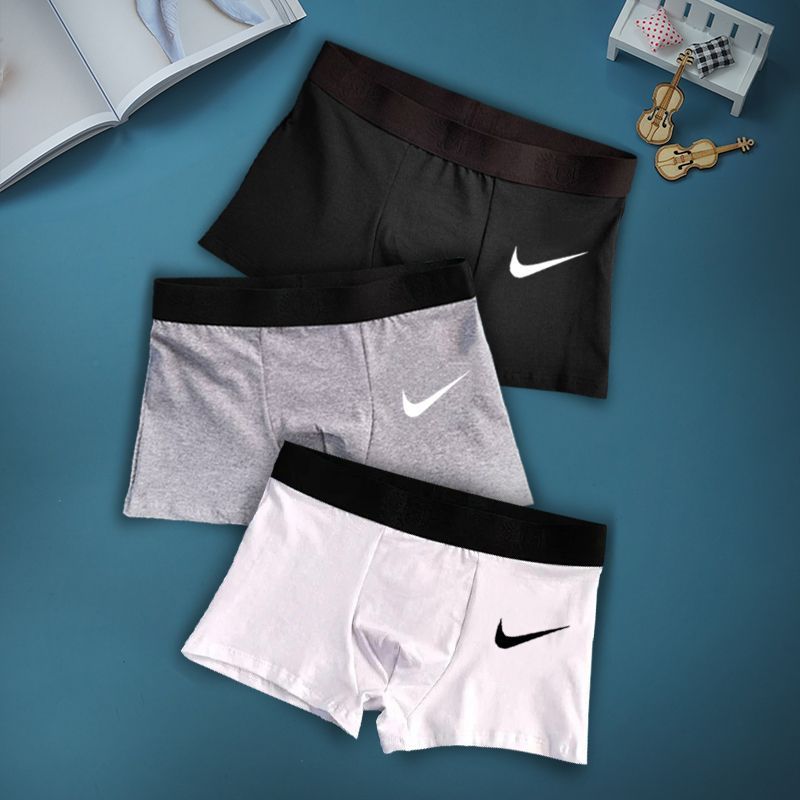 Ready Stockmen กางเกงใน Solid Breathableriefs Comfort Underpants Fiber Boxer