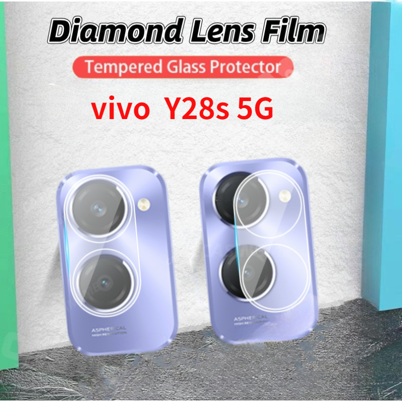 3มิติอุปกรณ์ป้องกันเลนส์สำหรับ Vivo Y28S Y03 Y03T Y18 ใสกล้องถ่ายภาพโปร่งใสนิรภัยป้องกันกล้องหลังกระจก