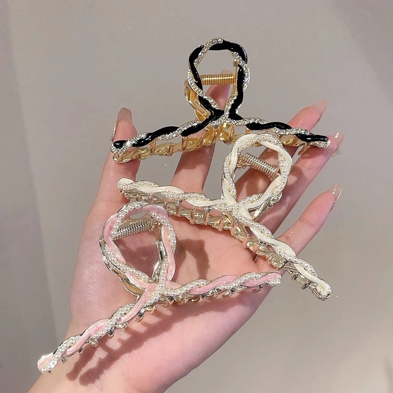 2022 Hairpin Back Head เกาหลีรู้สึกคลิปมุกหญิงขนาดใหญ่ Classy Hairpin คลิปฉลาม