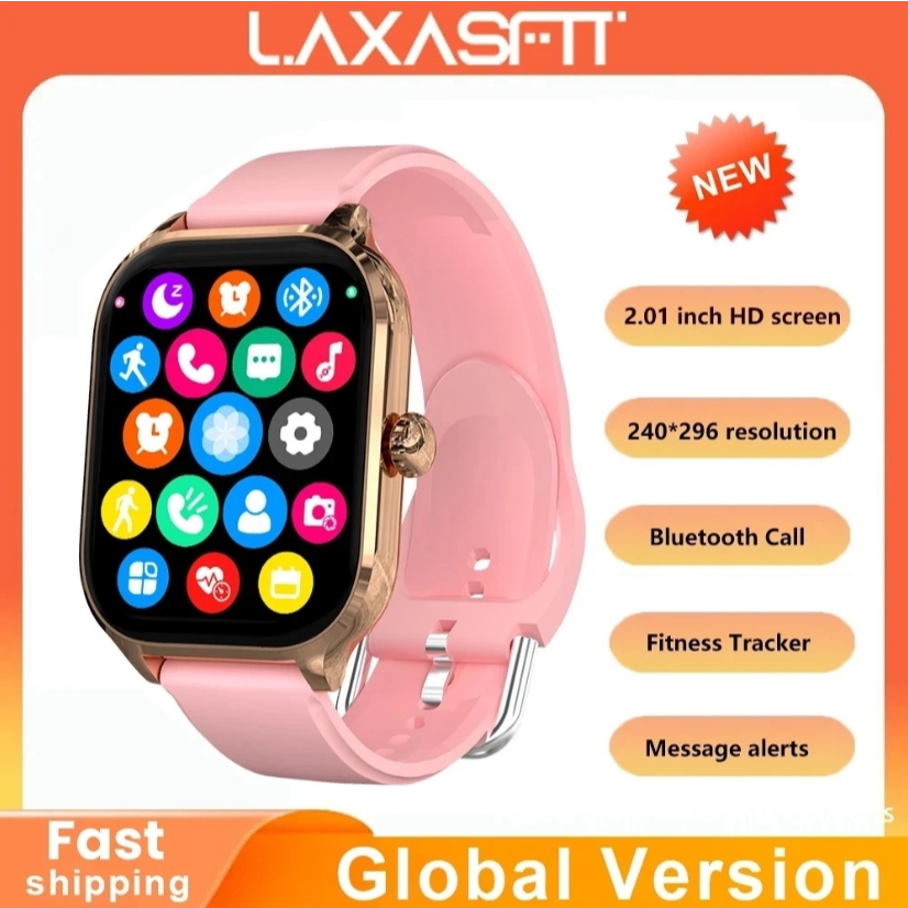 LAXASFIT 2026 ใหม่แฟชั่น H9 Pro Max สมาร์ทวอท์ช Heart Rate Monitor กีฬาฟิตเนสนาฬิกากันน้ํา Voice Call สมาร์ทวอท์ชสําหรับ Android IOS