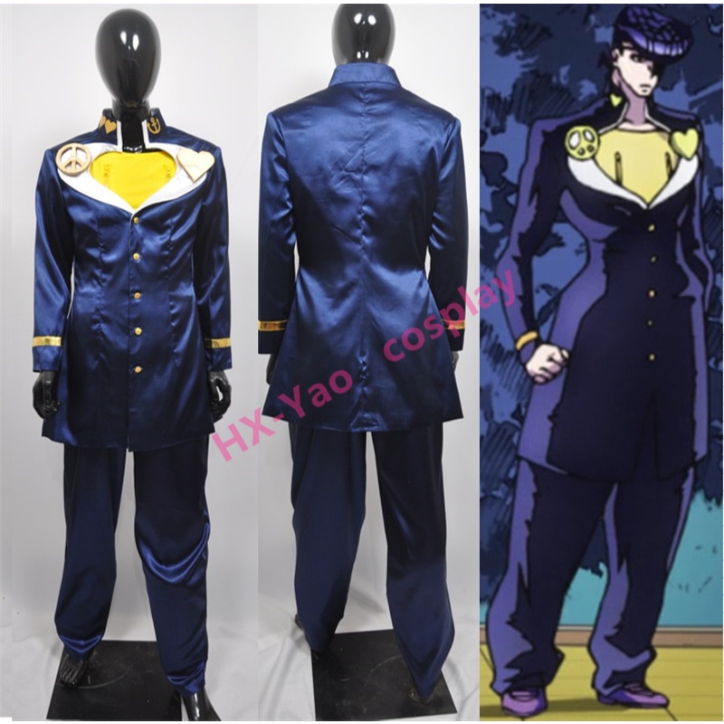 【HX-YAO】JoJo's Bizarre Adventure cosplay Anime costume Higashikata Josuke คอสเพลย์ประสิทธิภาพเครื่อง
