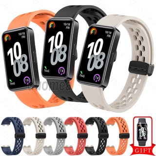 สายรัดซิลิโคนสายรัดข้อมือสร้อยข้อมือกีฬาอุปกรณ์เสริมสําหรับ Huawei Band 10 9 8