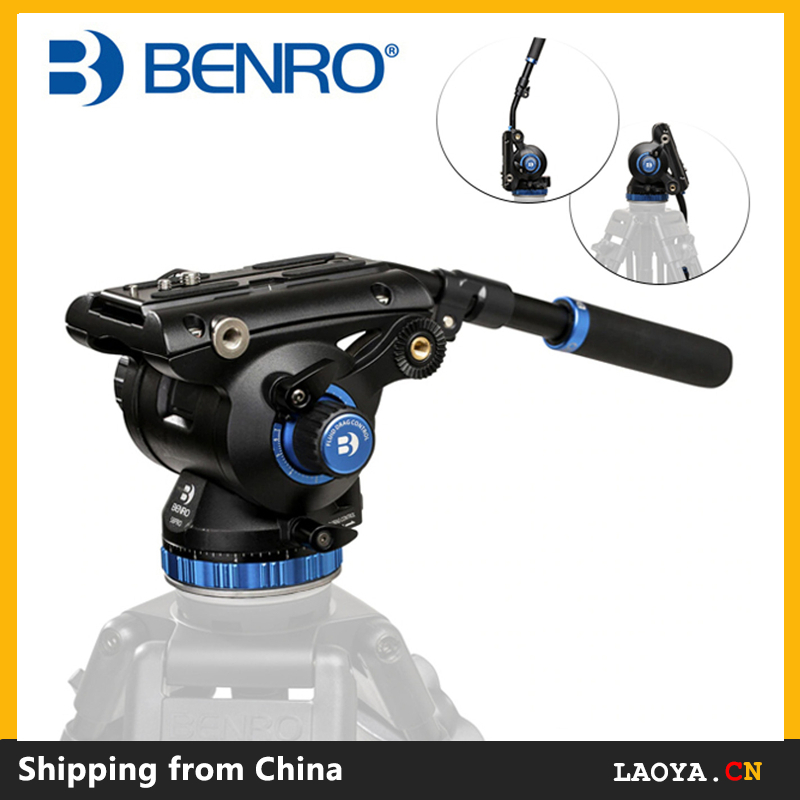 Benro S8N / S8 PRO Flat Base Fluid Video Head, 17.6 lb Max, 8 Step Counterbalance (0-7), 3/8"-16 Acc