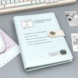 Splash Ink Puppy pu หนัง A5 การ์ดหนังสือหัวเข็มขัดแม่เหล็ก N…