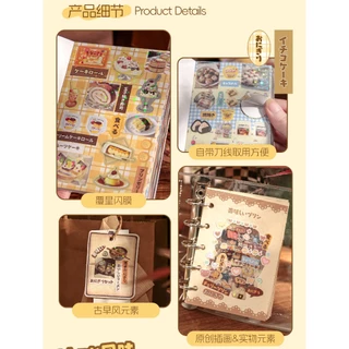 โอยา |ญี่ปุ่นหนังสือสติกเกอร์เก่าอาหารตัดฟิล์มสติกเกอร์หนังสือ ย้อนยุค ประกายสติกเกอร์หนังสือวัสดุคู่มือโทรศัพท์มือถือกลับการ์ดตกแต่งภาพตัดปะจูมิโนคอร์ ฮิเซอิเซ