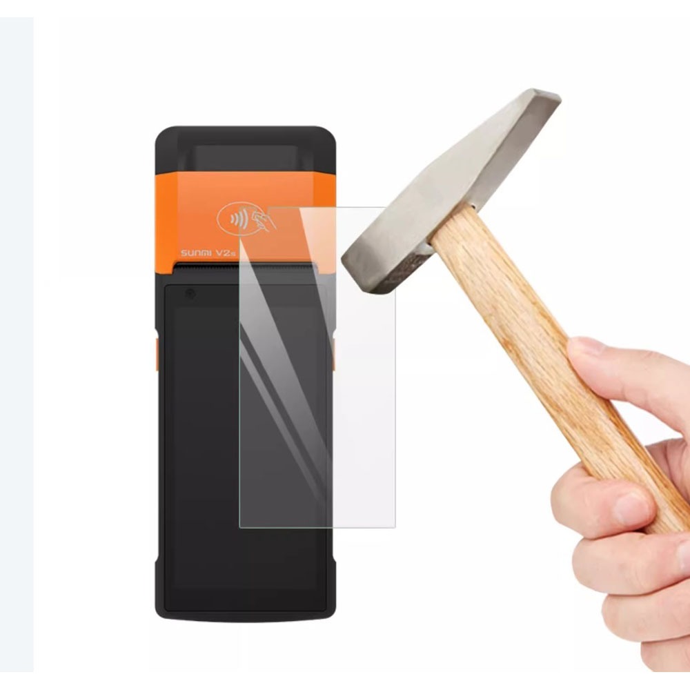 9h ความแข็ง Scratch-Proof Premium ป้องกันกระจกนิรภัยป้องกันหน้าจอฟิล์มสําหรับ Sunmi V2 Pro V2 V2s V2