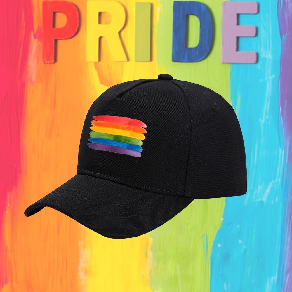 Pride Rainbow flag Cap Gay & Lesbian Baseball Casual Sport Cap LGBT