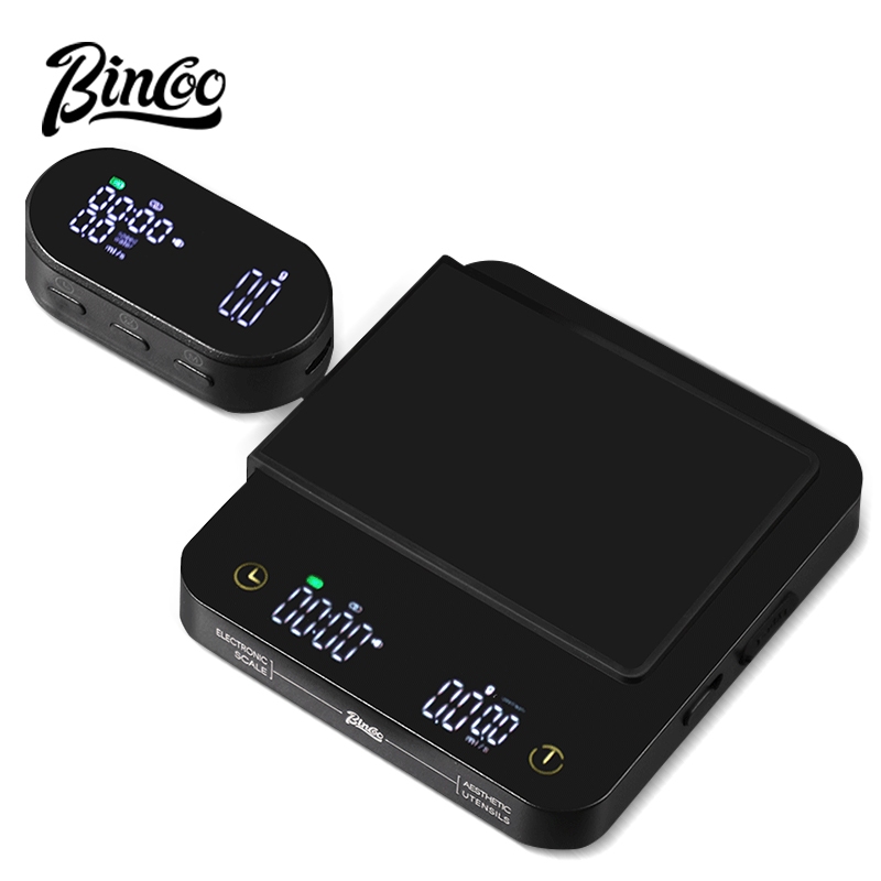 Bincoo Coffee Scale mini Electronic Scale Flow Rate Scale อัจฉริยะไร้สายจอแสดงผลแม่เหล็กพร้อมฟังก์ชั่นนับถอยหลัง