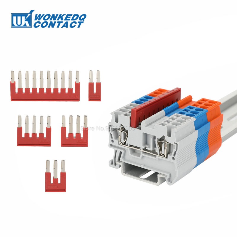 10 ชิ้น FBS10-5 Terminal Block Bridge Jumpers 2/3/4/5/10 ที่นั่งสําหรับ 2.5mm2 สายเชื่อมต่อ Plug-in เชื่อมต่อ FBS 10-5/3-5/5/4-5/5-5