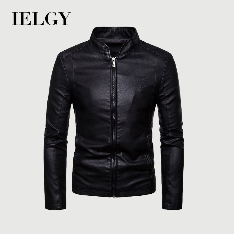 IELGY ฤดูใบไม้ร่วงและฤดูหนาวใหม่ผู้ชายแฟชั่นเกาหลีขายส่งยืนปกเสื้อแจ็คเก็ตเสื้อห
