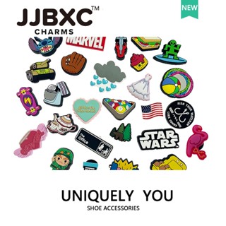 JJBXC ตัวติดรองเท้า charm รองเท้าพิเศษตกแต่งด้านบนหัวเข็มขัด…