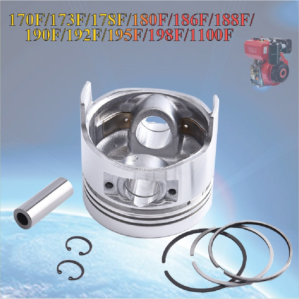 ลูกสูบเครื่องยนต์ดีเซลกระบอกเดียวระบายความร้อนด้วยอากาศพร้อมชุด Assy Ring สําหรับเครื่องจักรก่อสร้างและการเกษตร