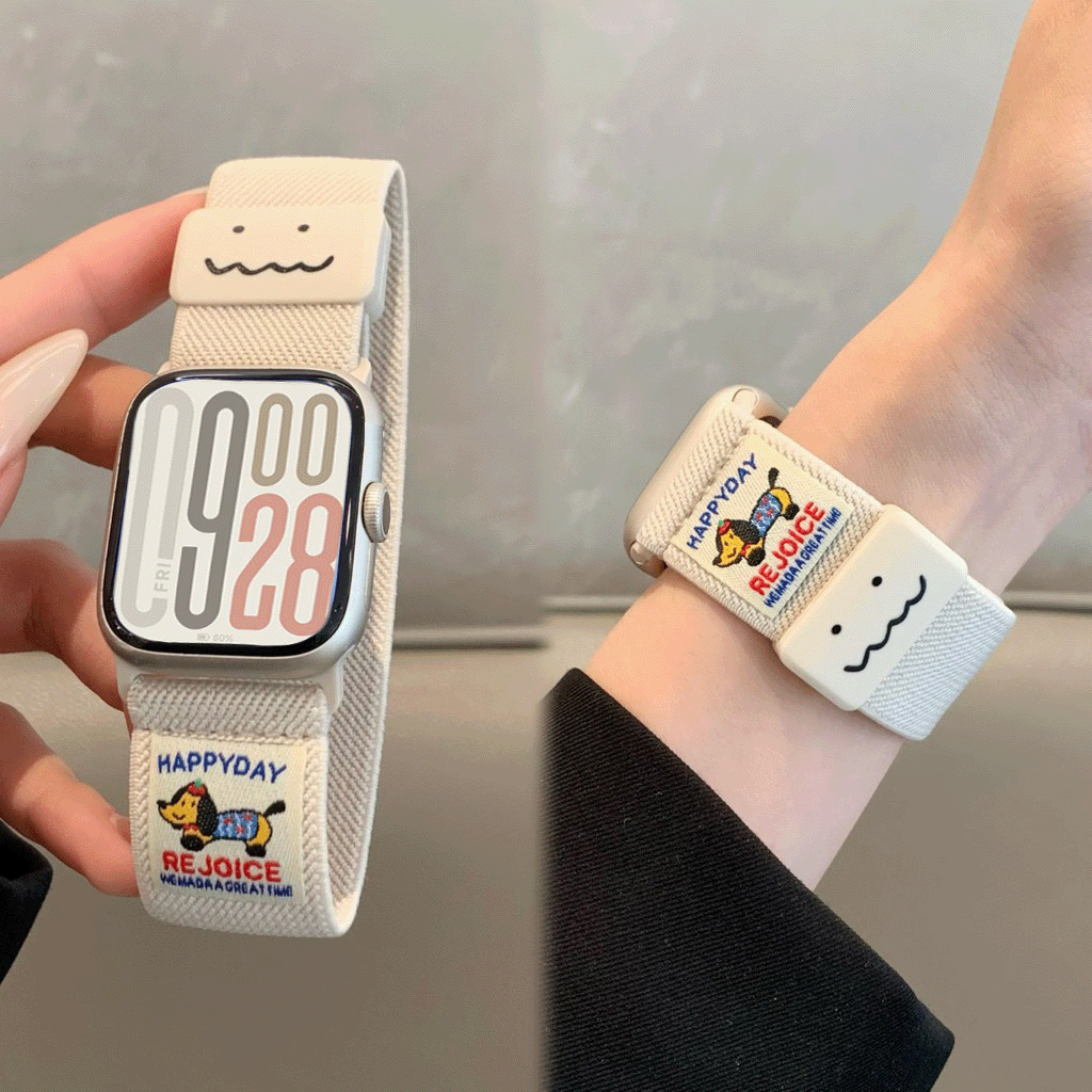 สายรัดไนลอนลายการ์ตูนดัชชุนด์สุดน่ารักสำหรับ Xiaomi Redmi Watch 6 5 สายรัดแบบหัวเข็มขัดแม่เหล็ก อุปกรณ์เสริมสายรัดข้อมือ Redmi Watch 4