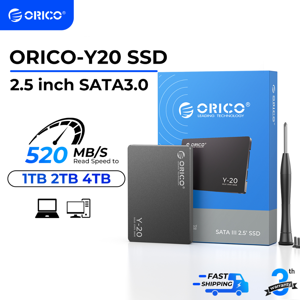 ORICO 2.5'' SATA SSD 1TB  2TB 4TB Solid State Hard Drive For Laptop Desktop  (Y20)
