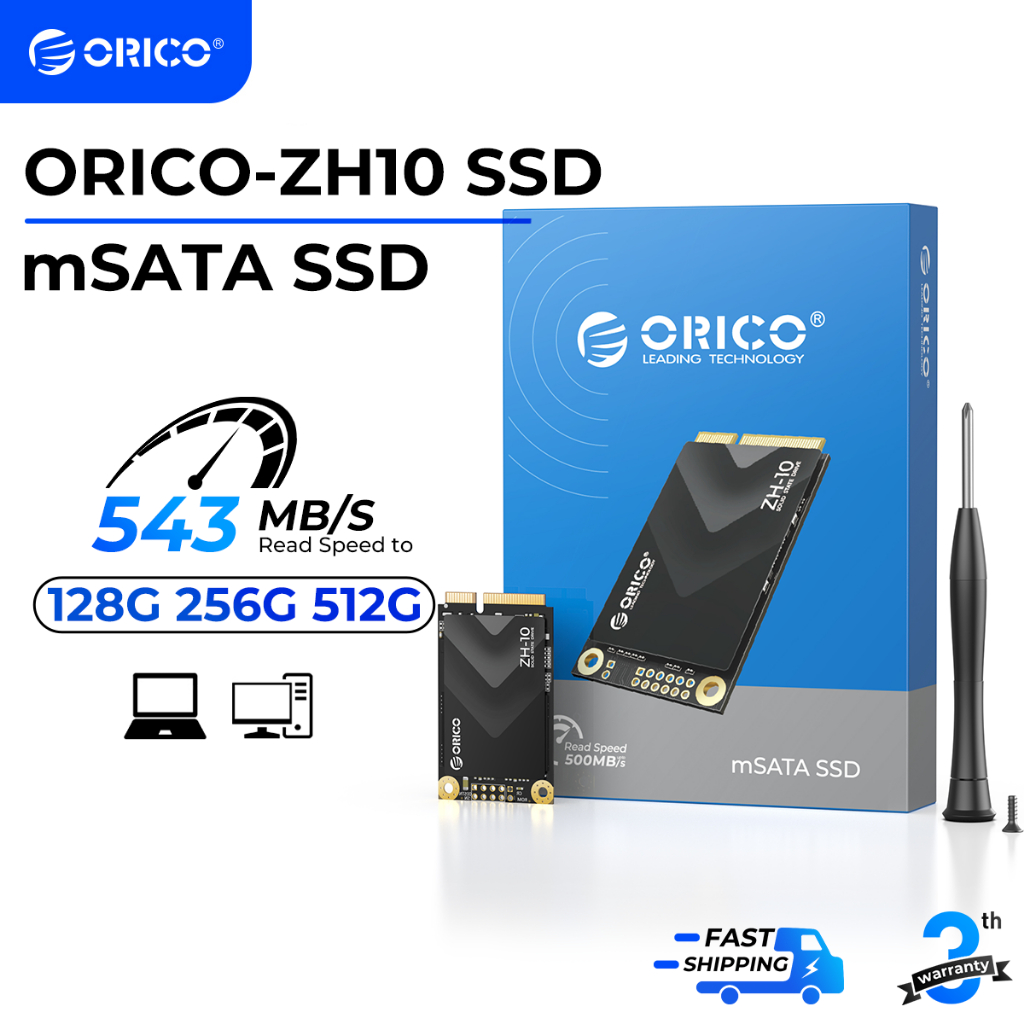 ORICO mSATA SSD 128GB 256GB 512GB SATA III 500MB/s Solid State Drive for Laptop (ZH10)