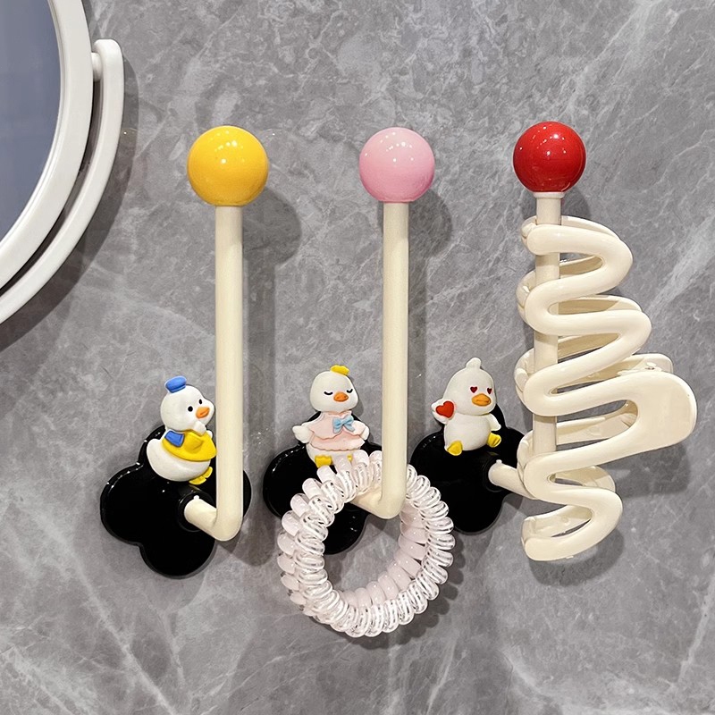 ชั้นเก็บของห้องน้ําน่ารักชั้นเก็บเครื่องประดับผ้าขนหนูตะขอแข็งแรงหนาตะขออุปกรณ์ครัว - รูปที่ 7