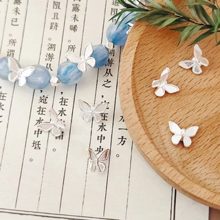 10 ชิ้น diy สร้อยข้อมือลูกปัดอุปกรณ์เสริมโลหะผสมโบว์ spacer ลูกปัด