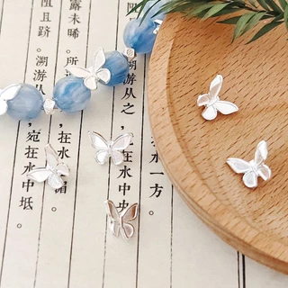 10 ชิ้น diy สร้อยข้อมือลูกปัดอุปกรณ์เสริมโลหะผสมโบว์ spacer ลูกปัด