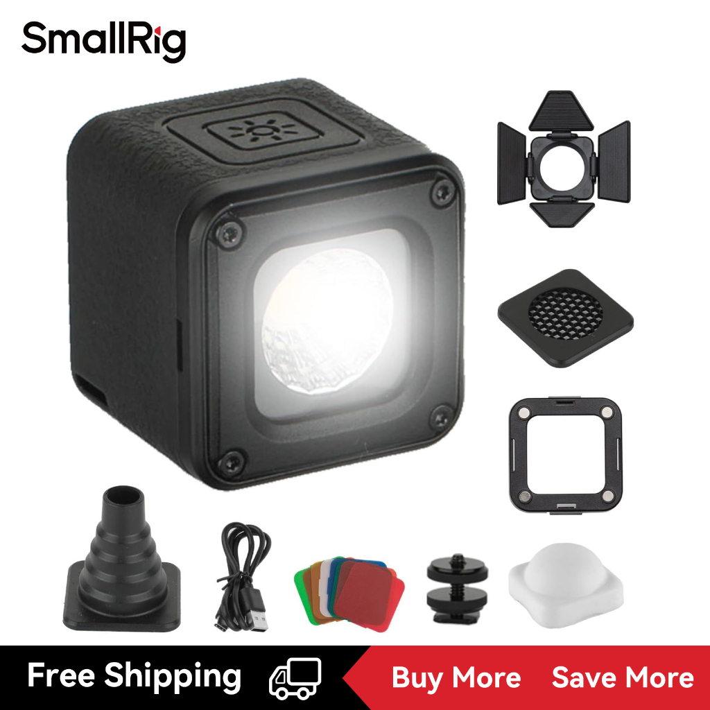 Smallrig RM01 Mini LED Video Light ชุดกันน้ําแบบพกพาพร้อมตัวกรอง 8 สี #3405