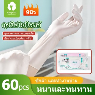 ถุงมืออเนกประสงค์ ถุงมือไนไตรสีใส งานแพค ล้างจาน งานอุตสาหกร…