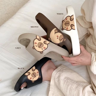 Xitiao ผู้ชายผู้หญิง eva Anti-Slip ในร่ม Kapibara Capybara ฤดูร้อน Soft Sole รองเท้าแตะรองเท้าแตะ