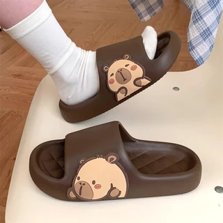 Xitiao ผู้ชายผู้หญิง eva Anti-Slip ในร่ม Kapibara Capybara ฤดูร้อน Soft Sole รองเท้าแตะรองเท้าแตะ