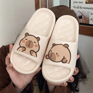 Xitiao ผู้ชายผู้หญิง eva Anti-Slip ในร่ม Kapibara Capybara ฤดูร้อน Soft Sole รองเท้าแตะรองเท้าแตะ