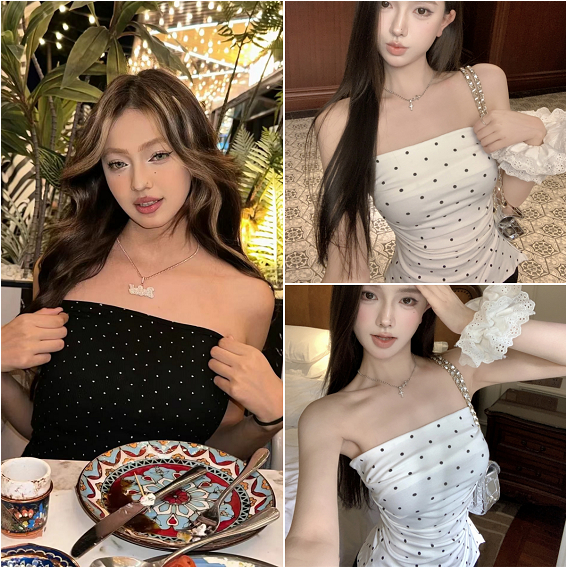 Betty House เสื้อยืดปาดไหล่ แขนสั้น สไตล์เกาหลี ดีไซน์เซ็กซี่ (พร้อมส่งจากกรุงเทพ)