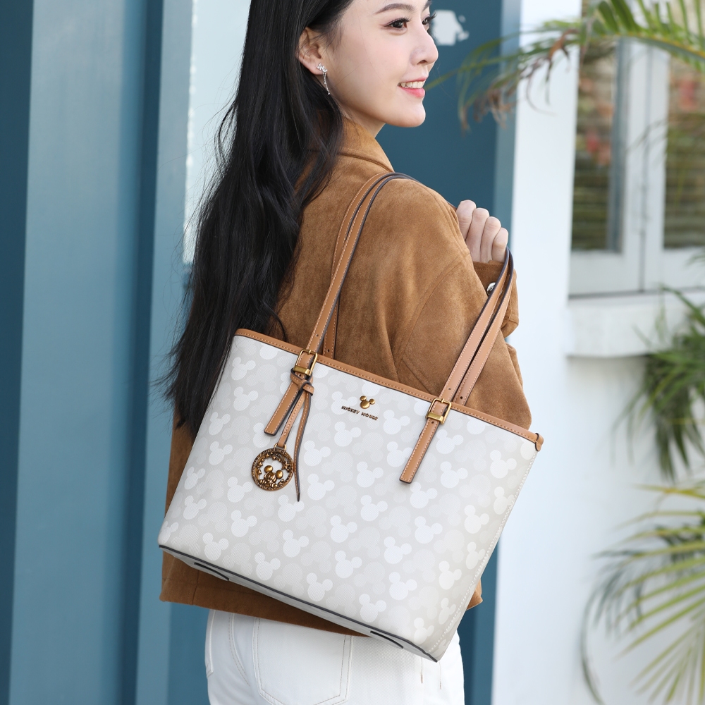 Disney ของแท้ Disney กระเป๋าโท้ตใบใหญ่ กระเป๋าถือสุภาพสตรี กระเป๋าย้อนยุค