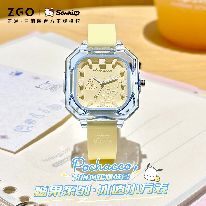 Zgo x Sanrio High Aesthetic กันน้ําควอตซ์นาฬิกาส่องสว่างสําหรับนักเรียนหญิง 2198
