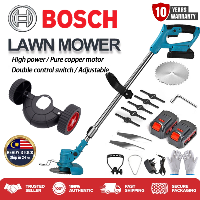 BOSCH 9880VF Mesin ทรัมเป็ต Bateri เครื่องตัดหญ้าไร้สายไฟฟ้าเครื่องตัดหญ้าเครื่องตัดหญ้าเครื่องตัดหญ