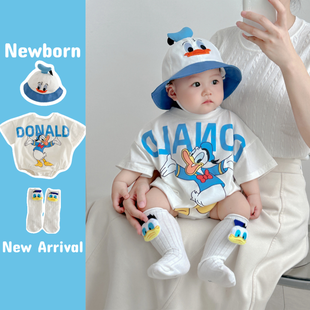 เด็กฤดูร้อนใหม่เสื้อผ้าเด็กชายและหญิงแขนกุด ชุดรอมเปอร์ 0-24 เดือนทารกแรกเกิดสุดน่ารักการ์ตูนบอดี้สูท