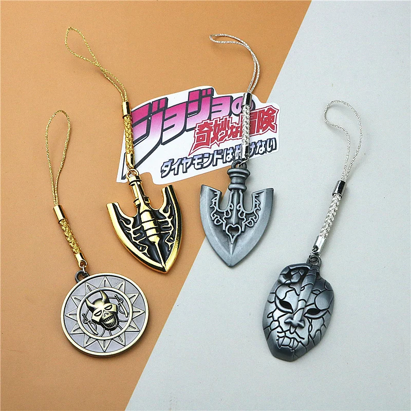 Jojo Bizarre Adventure Chain Charm อะนิเมะพวงกุญแจจี้โลหะอุปกรณ์เสริมสําหรับโทรศัพท์มือถือ lanyard ของขวัญเครื่องประดับ