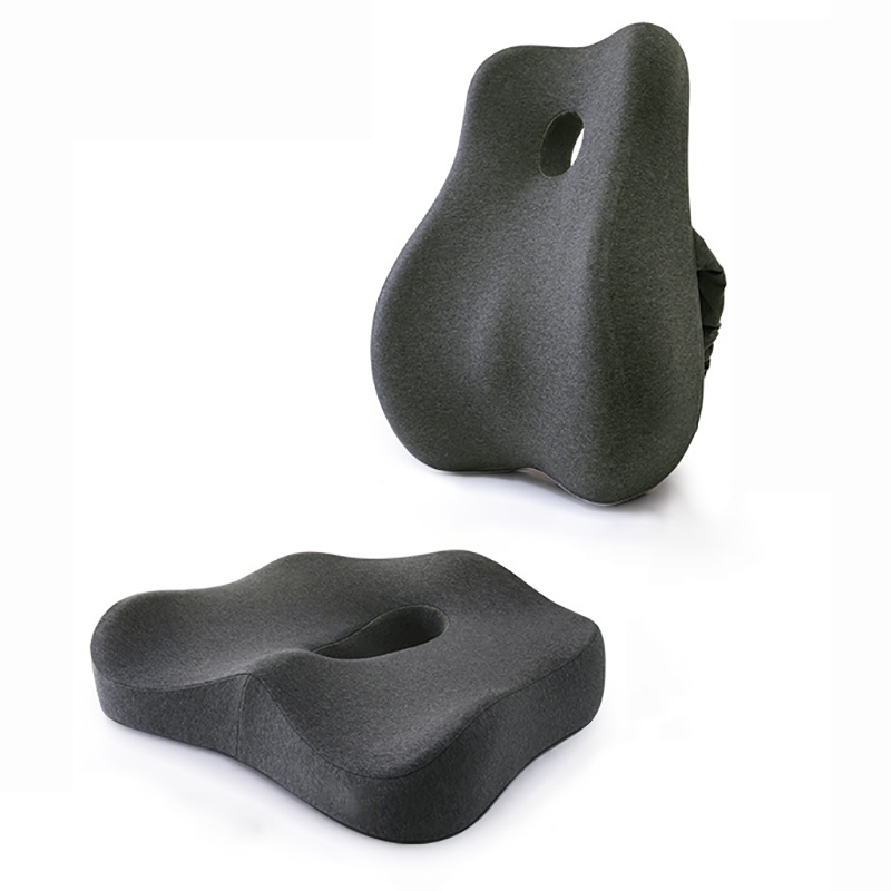 หน่วยความจําโฟมเบาะเก้าอี้รถที่นั่งสนับสนุนก้นเบาะเอวหมอนกระดูกเบาะหลังชุด