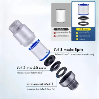 เครื่องซักผ้า เครื่องกรองน้ำ ฝักบัวอาบน้ำ filter กรองน้ำ ถอดเปลี่ยนไส้กรองได้ สิ่งเจือปนจากน้ำ
