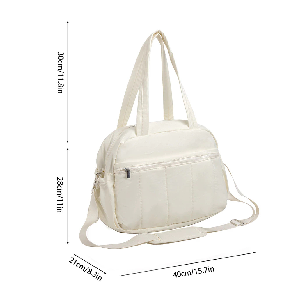 กระเป๋า ความจุขนาดใหญ่ กระเป๋าฟิตเนส วัสดุ Nylon Silk กันน้ำ Travel Duffel Bag Gym Bag
