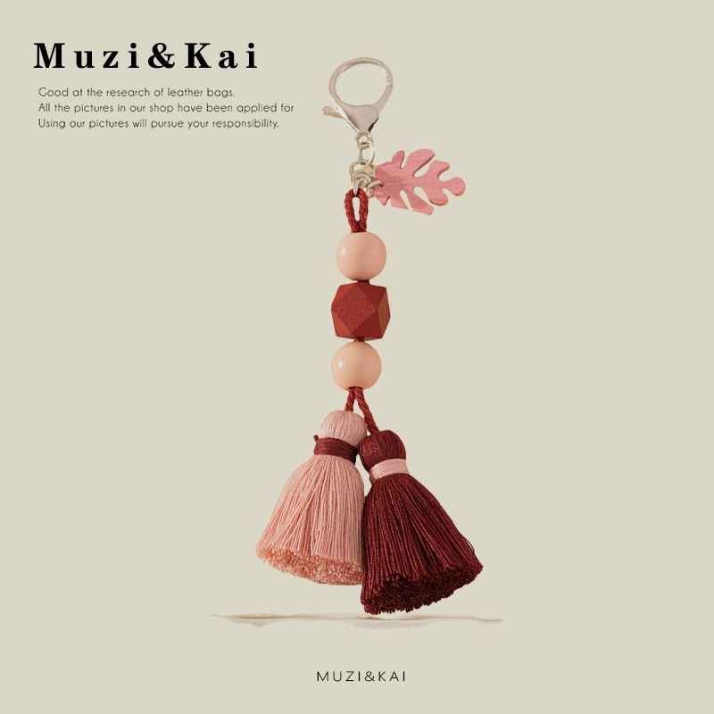 Muzikai จี้ฤดูใบไม้ผลิฤดูร้อนสไตล์ใหม่ Handmade พู่เครื่องประดับสร้างสรรค์กระเป๋าพู่จี้