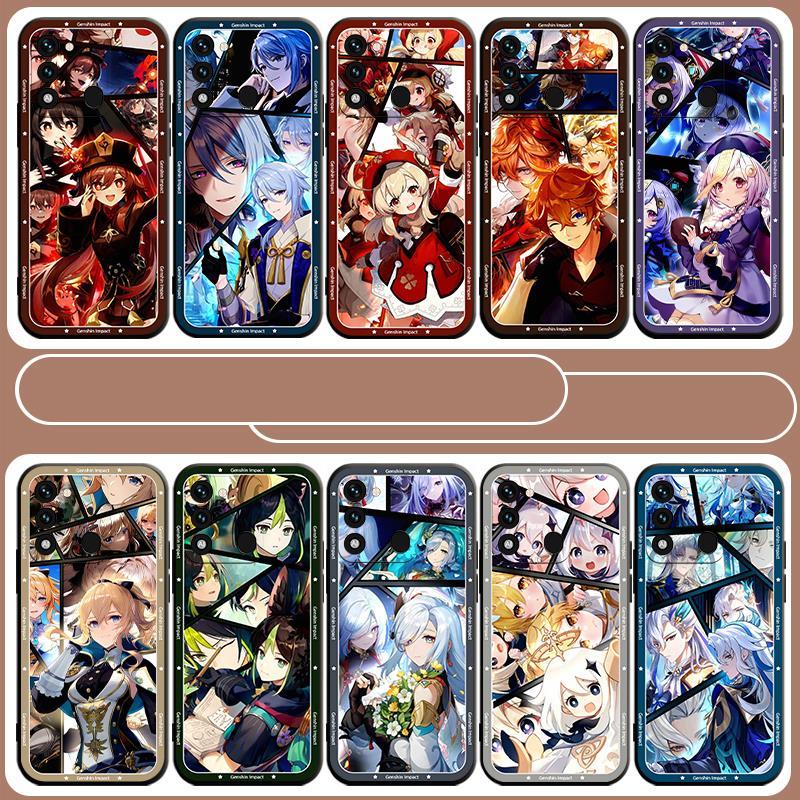 สําหรับ TECNO Spark Go 2020 2022 2023 8 8C 8P 8T 7 7P 7T 6 PRO Genshin Impact TPU Matte Case Soft Co