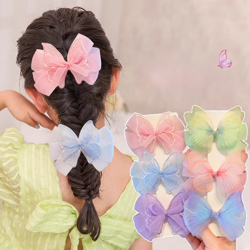 ใหม่สุทธิ Bowknot กิ๊บสาวหวานเจ้าหญิงลมด้านหลังศีรษะ Headwear