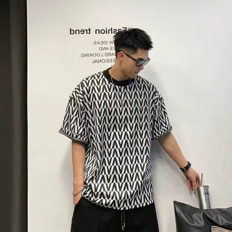 💥BECoolMan💥 เสื้อยืดผู้ชาย คอกลม ยอดนิยม สไตล์ย้อนยุคไฮสตรีท ลำลอง ใส่สบายหลวม