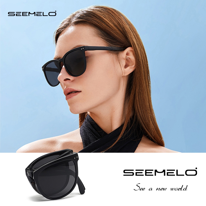 SEEMELO แว่นตากันแดดผู้หญิงเลนส์พับได้แว่นตากันแดดขับรถแว่นตากันแดดกีฬา