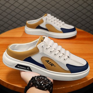 🔥จากไทย🔥รองเท้าแตะครึ่งสำหรับผู้ชาย รองเท้าขับรถ ตาข่ายระบาย…