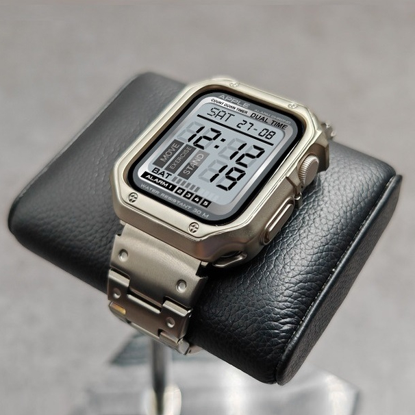 สายนาฬิกาข้อมือ สเตนเลส หรูหรา พร้อมเคส สําหรับ iWatch Strap Series11 10 9 8 7 6 5 4 3 2 1 Watch SE SE2 Ultra i Strap ขนาด 41 45 49 มม. 40 มม. 44 มม. สาย i watch Strap and เคส i case