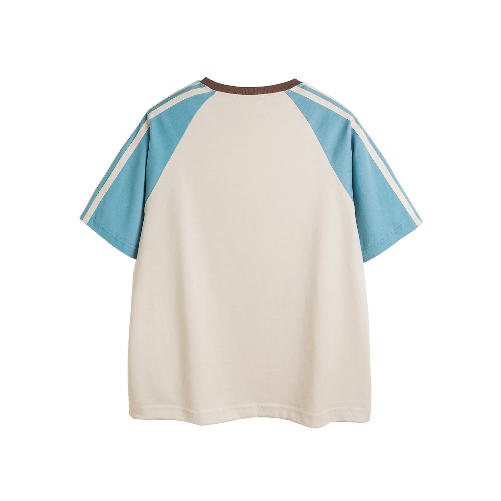 🔥BECoolMan🔥 เสื้อยืดผู้ชาย ฤดูร้อนรุ่นใหม่ เย็บติดยอดนิยม สีตัดกัน แมทช์ลุคง่าย สไตล์วิทยาลัยขั้นสูง