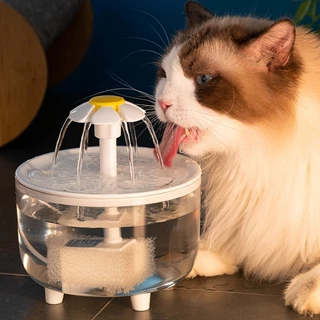 ⛲น้ําพุอัตโนมัติน้ําพุอัตโนมัติน้ําพุแมวสัตว์เลี้ยงอัตโนมัติเงียบมากติดตั้งเครื่องกรองน้ํา1.4ลชามอาหารสัตว์เลี้ยง